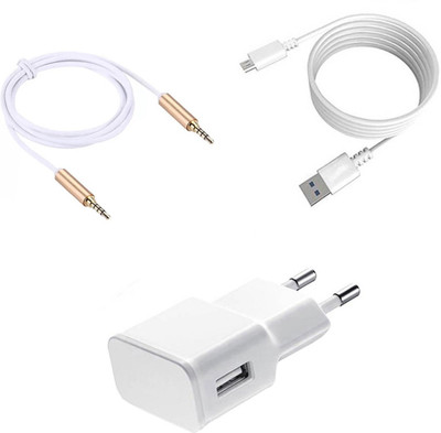 DAKRON Wall Charger Accessory Combo for Samsung Galaxy J7 Max(White)