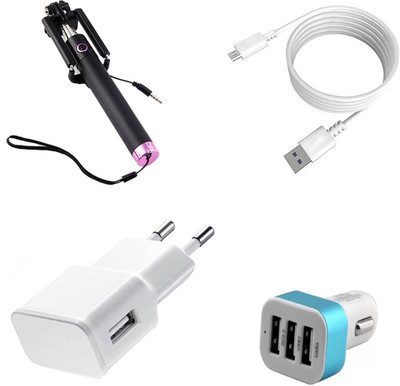 SARVIN Wall Charger Accessory Combo for Samsung Galaxy J7 Max(White)