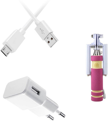 SARVIN Wall Charger Accessory Combo for Samsung Galaxy J7 Pro(White)