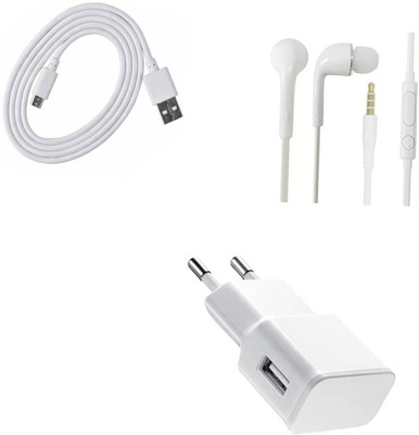 DAKRON Wall Charger Accessory Combo for Swipe Elite 4G(White)