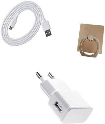 DAKRON Wall Charger Accessory Combo for Micromax Canvas Infinity Pro(White)