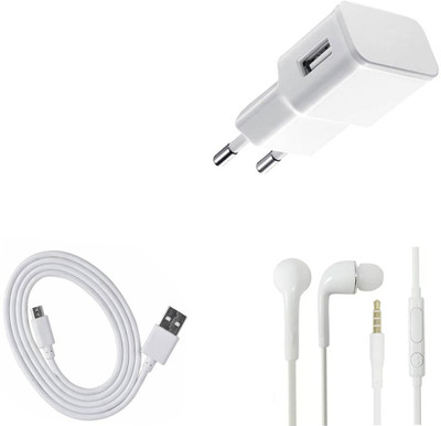 DAKRON Wall Charger Accessory Combo for Yu Yunique 2(White)