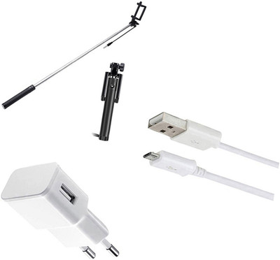 DAKRON Wall Charger Accessory Combo for Panasonic Eluga I7(White)