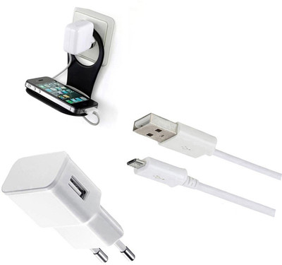 DAKRON Wall Charger Accessory Combo for Panasonic Eluga I7(White)