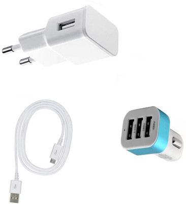 DAKRON Wall Charger Accessory Combo for Motorola Droid Razr(White)