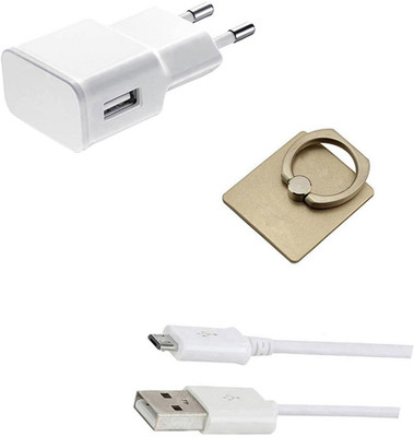 DAKRON Wall Charger Accessory Combo for Karbonn Titanium Jumbo 2(White)