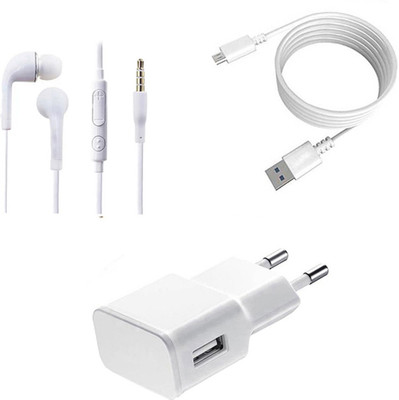 DAKRON Wall Charger Accessory Combo for Samsung Galaxy J7 Max(White)