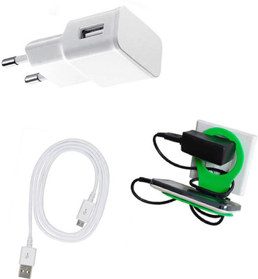 DAKRON Wall Charger Accessory Combo for Samsung Galaxy J3 Pro(White)