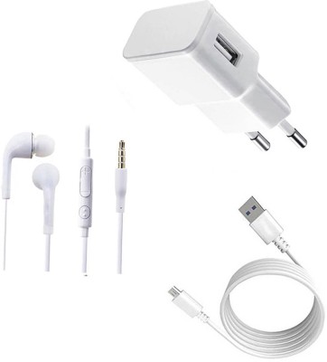 SARVIN Wall Charger Accessory Combo for Micromax Spark 4G(White)