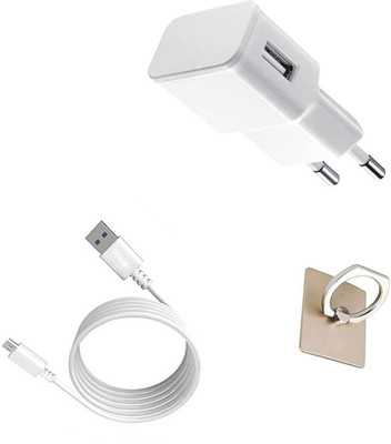 DAKRON Wall Charger Accessory Combo for Itel Selfiepro S41(White)