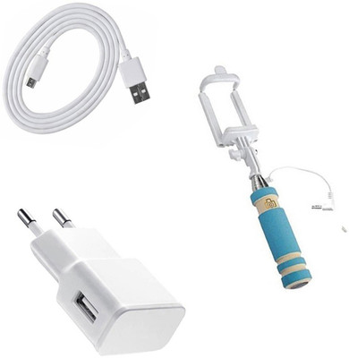 DAKRON Wall Charger Accessory Combo for Samsung Galaxy On Nxt(Multicolor)