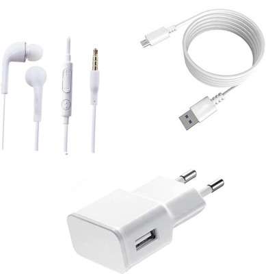 SARVIN Wall Charger Accessory Combo for Micromax Spark 4G Prime(White)