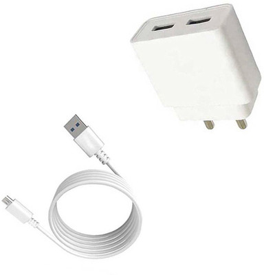 DAKRON Wall Charger Accessory Combo for Karbonn Titanium Jumbo(White)