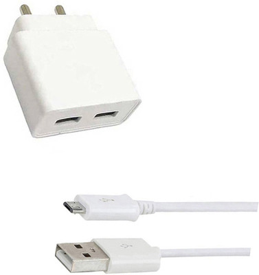 DAKRON Wall Charger Accessory Combo for Mobiles(White)
