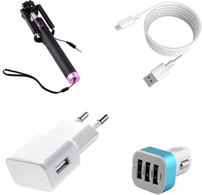 SARVIN Wall Charger Accessory Combo for Karbonn Aura Note 2(White)