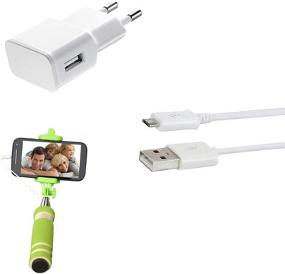 DAKRON Wall Charger Accessory Combo for Yu Yureka 2(White)