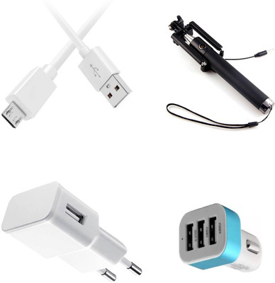 SARVIN Wall Charger Accessory Combo for Samsung Galaxy J7 Pro(White)