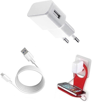 DAKRON Wall Charger Accessory Combo for VIVO Y71(White)