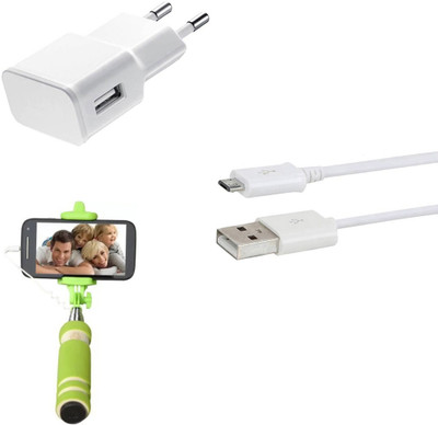 DAKRON Wall Charger Accessory Combo for Infinix Note 4(White)