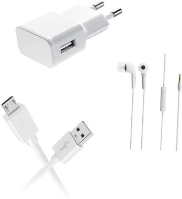 DAKRON Wall Charger Accessory Combo for Lenovo K6 Power(White)