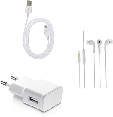 DAKRON Wall Charger Accessory Combo for Infinix Hot 4 Pro(White)