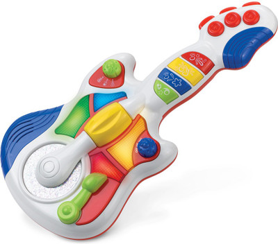 HAP-P-KID Rock N Spin Guitar with 3 different play modes(Multicolor)