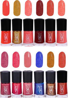 

SMC FASHION BAR Gel Based High Shine Nail Paint Combo Neon Orange, Glitter Golden, Salmon Peach, Mahogany Red, Glossy Orange, Shimmer Peach, Rosewood, Shimmer Ruby Pink, Brick Red, Shimmer Sea Blue, Glitter Amber Gold, Glossy Orange(Pack of 12)