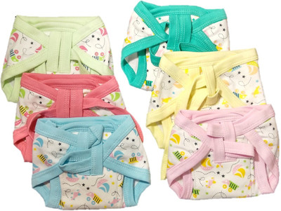 

Baby Shopiieee New Born Baby Cotton Hosiery Padded Premium Quality U Shape Nappies, Langot Washable Reusable Cotton Nappy (3-6 Months , Small Size, Multicolor