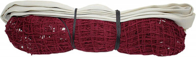 

QUINERGYS ™ High Quality Fast Acting Badminton Net - Cotton Red With Nylon White 2 Side Tape Badminton Net(Maroon)