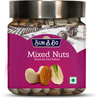 

SUN'A'DO Mixed Nuts (Almonds, Cashew & Pistachios) Roasted & Salted- 200g Assorted Nuts(200 g, Plastic Bottle)