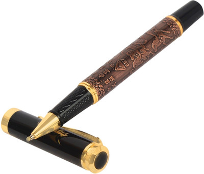 

Oculus Carving-0125 Carved Eight Horse-Buoer Written On Cap Head Metallic Roller Ball Pen