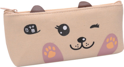 

Enwraps Animal Animal Art Canvas Pencil Box(Set of 1, Multicolor)
