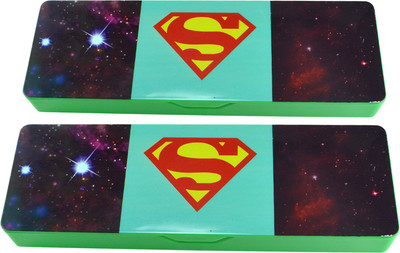 

Saamarth Impex Superhero Logo Art Plastic Pencil Boxes(Set of 2, Multicolor)