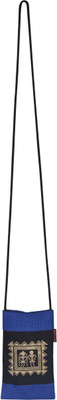 

Jute Cottage Jute Warli Mobile Pouch Small Navy Blue Jute Mobile Pouch(Blue)