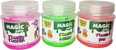

KidsLab Magic Putty Pink, Green, Fuschia 300gms (pack of 3 x 100gms) Multicolor Putty Toy