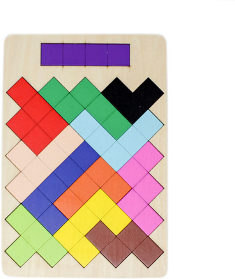 

Tootpado Wooden Tetris Jigsaw Puzzle 12pcs - (1TNG245) - Brain Teasers Toy(1 Pieces)