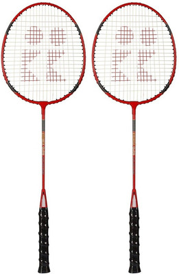 

ME Full Size Light Weight Wide Body Strung Badminton Racquet Set With Cover . Red Strung Badminton Racquet(G3 - 3.5 Inches, 350 g)