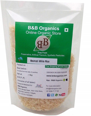 

B&B Organics Basmathi Rice Long Grain Rice (Long Grain)(5 kg)