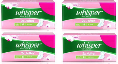 

Whisper Ultra soft large sanitary 30 pads Sanitary Pad(Pack of 4)