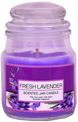 

Manogyam Highly Fragranced Lavender Fields Wax Jar Candle wITH Scented(200 ml)