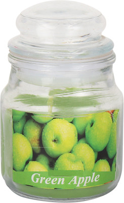 

Manogyam Highly Fragranced GREEN APPLE Fields Wax Jar Candle wITH Scented(200 ml)