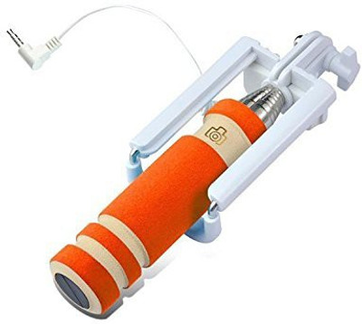 WaiiTech Cable Selfie Stick(Orange) Flipkart