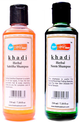 

The Khadi Mart Neem Shampoo + Satreetha shampoo - Pack 2 - 420 ML(420 ml)