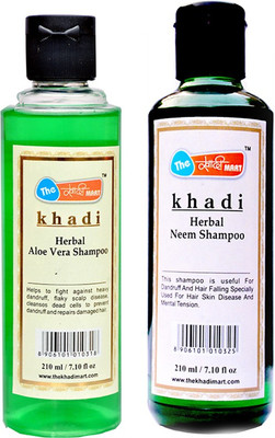 

The Khadi Mart Aloe Veera Shampoo + Neem shampoo - Pack 2 - 420 ML(420 ml)