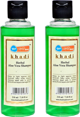 The Khadi Mart Aloe Veera Shampoo Pack 2(420 ml)