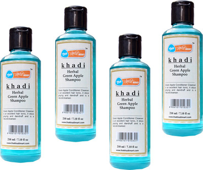 

The Khadi Mart Green Apple Shampoo Pack 4(840 ml)