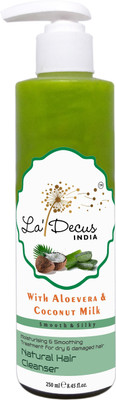 

La'Decus Natural Hair Cleanser/Shampoo 250ml/8.45 fl.oz - Paraben free herbal shampoo with aloevera and coconut milk(250 ml)