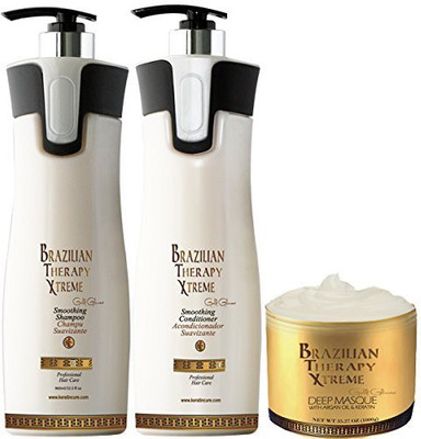 

Keratin Cure Color Safe -SULFATE FREE- Shampoo, Conditioner & Deep Masque Pina Colada Post Daily Use BTX 960ml / 32.5 fl oz(320 ml)