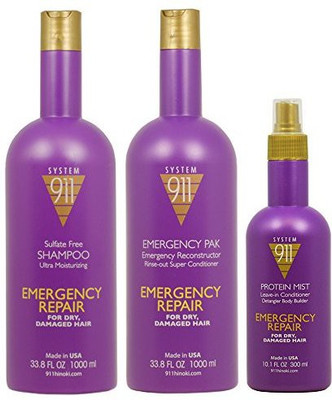 

Hayashi System 911 Shampoo & Emergency Pak 33.8oz & Protein Mist 10.1oz "Set"(320 ml)