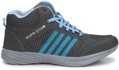 

Big Fox Men's Canvas Superstar Mid ankle sneakers Sneakers For Men(Grey